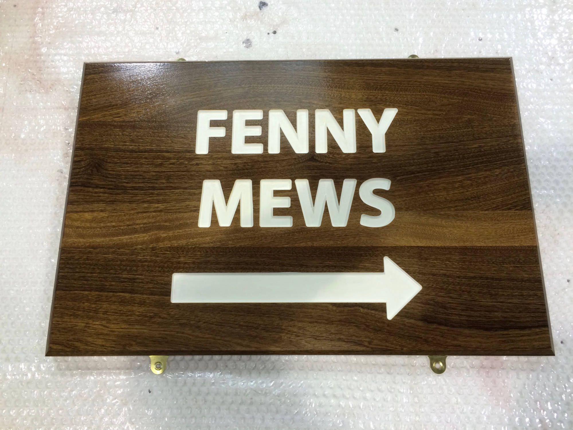 wooden wayfinding signage 