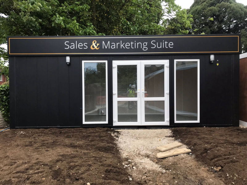 construction marketing suite signage