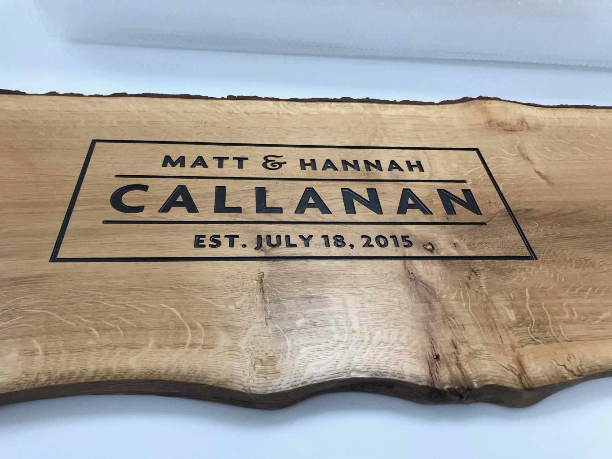 engraved wooden signage