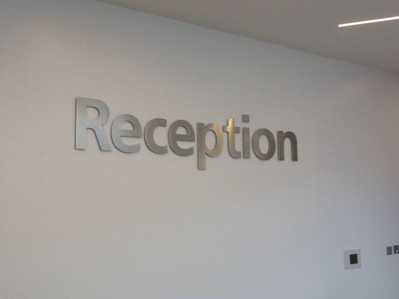 reception signage