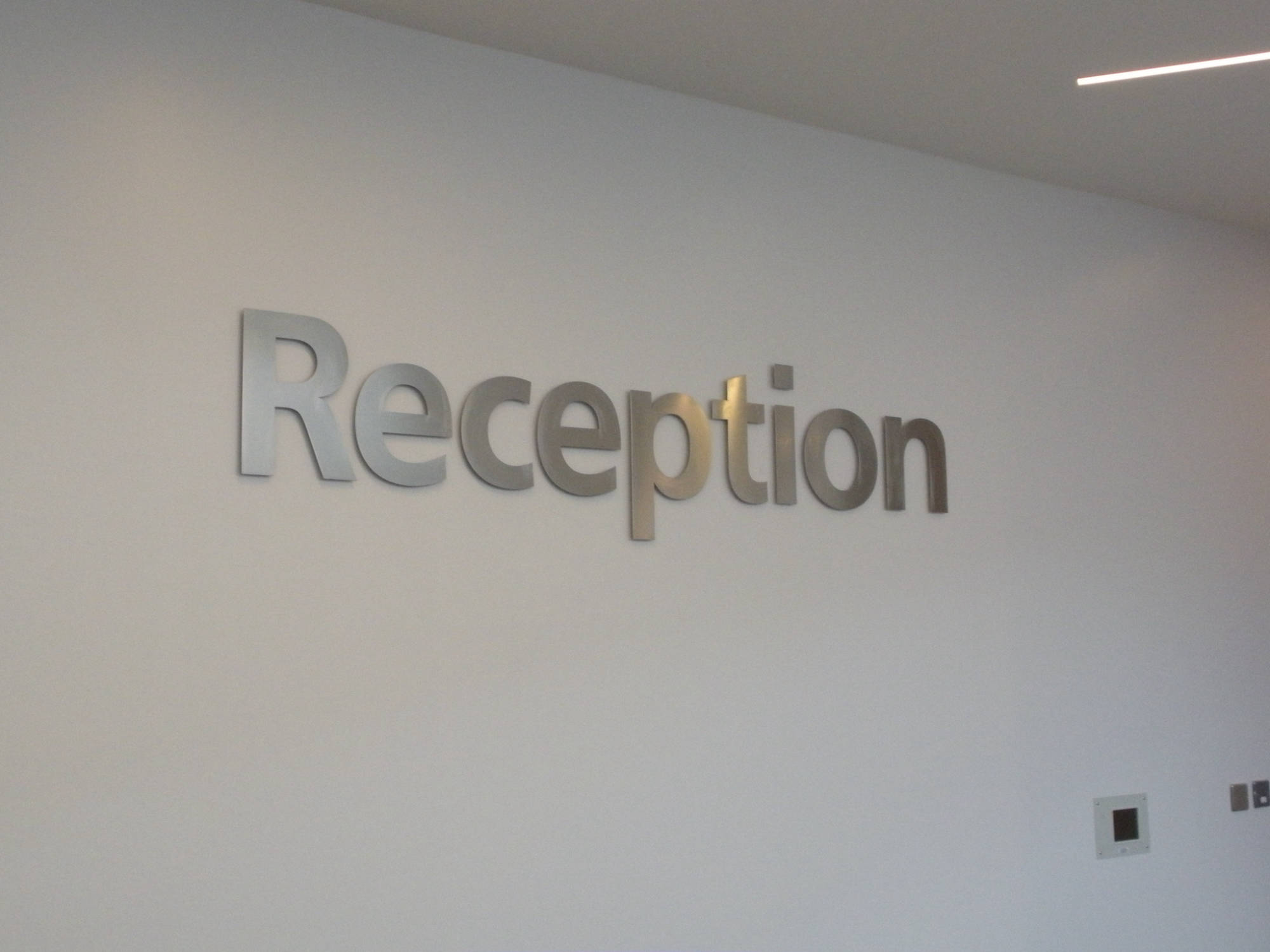 reception signage