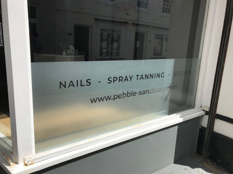 nail salon window graphics