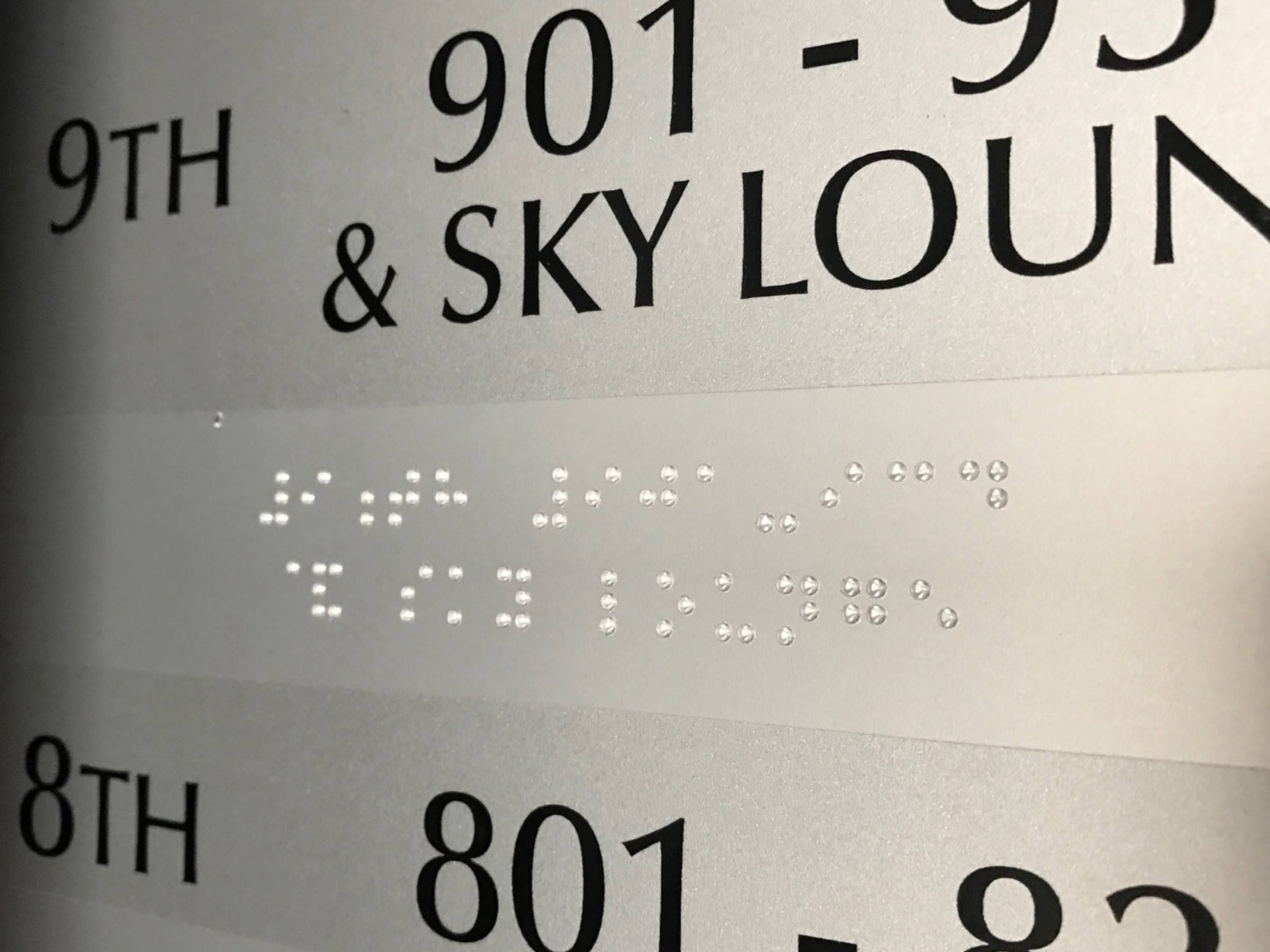 laser braile signage