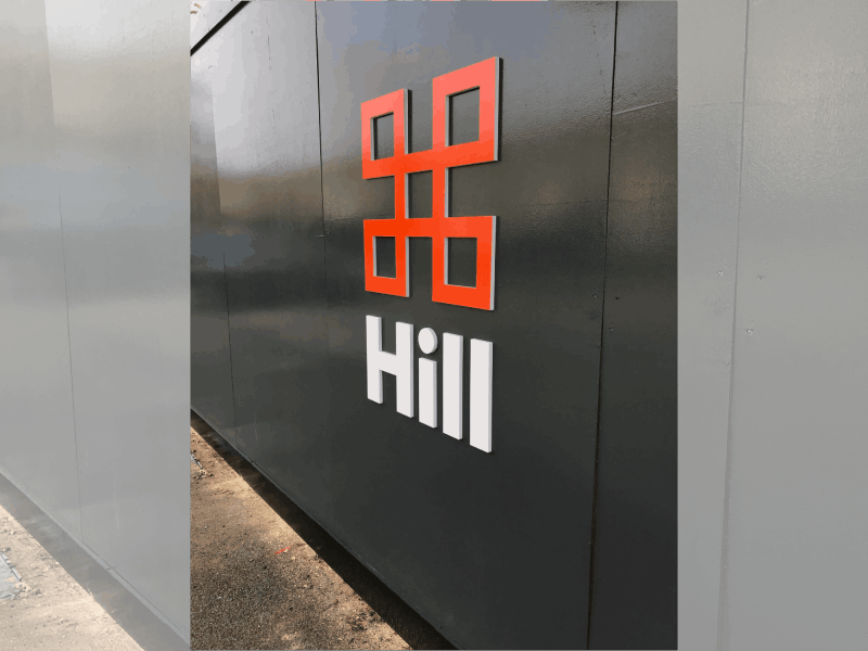 acrylic construction hording signage