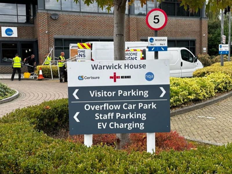 wayfinding office post signage