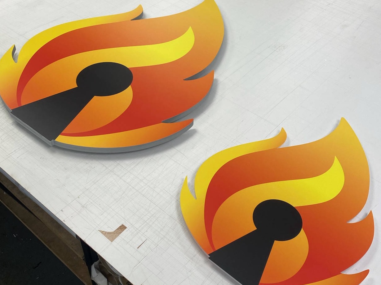 large print cnc cut signage