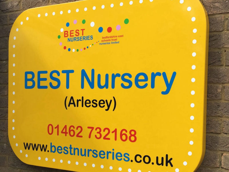 nursery wall signage exterior 