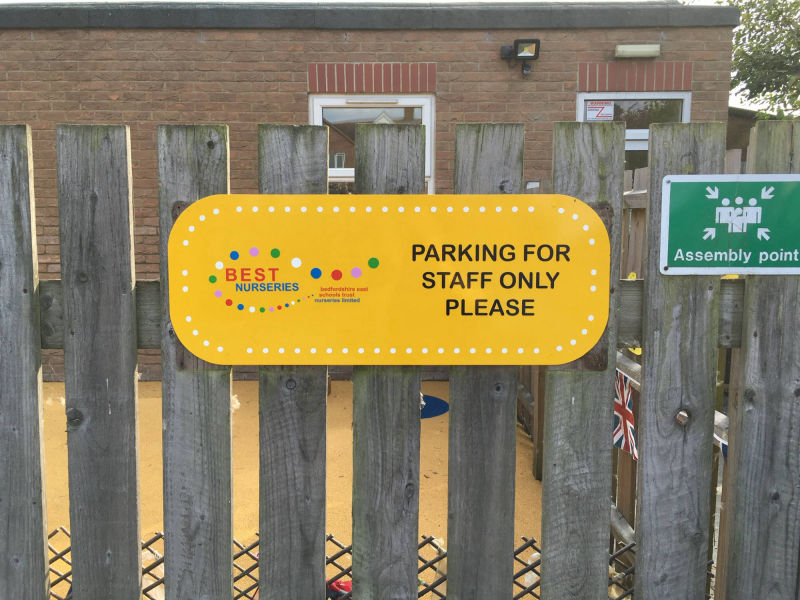 fence nursery signage