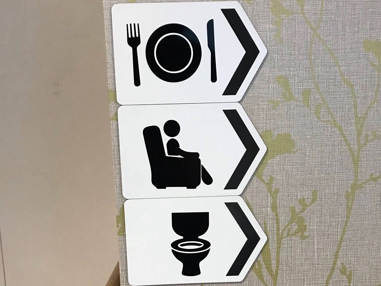 wayfinding toliet signage 
