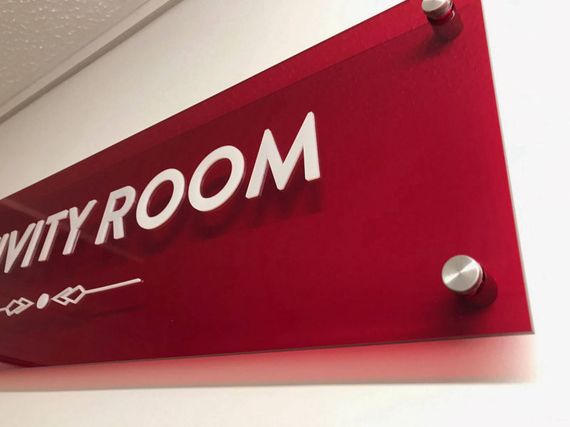 acrylic, perspex signage 