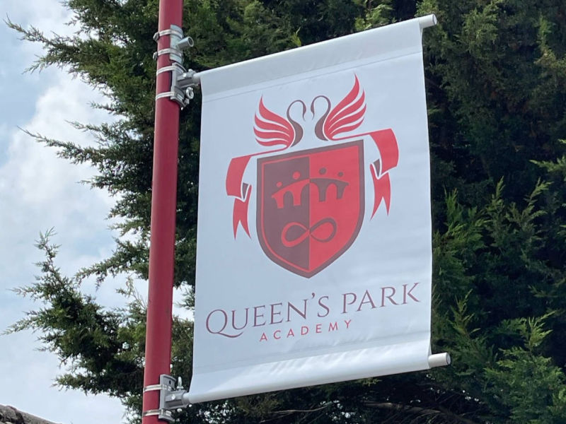 school flag signage