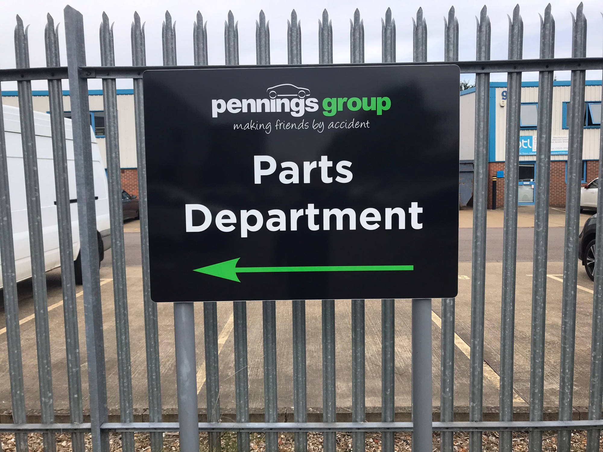 pennings fence wayfinding signage 