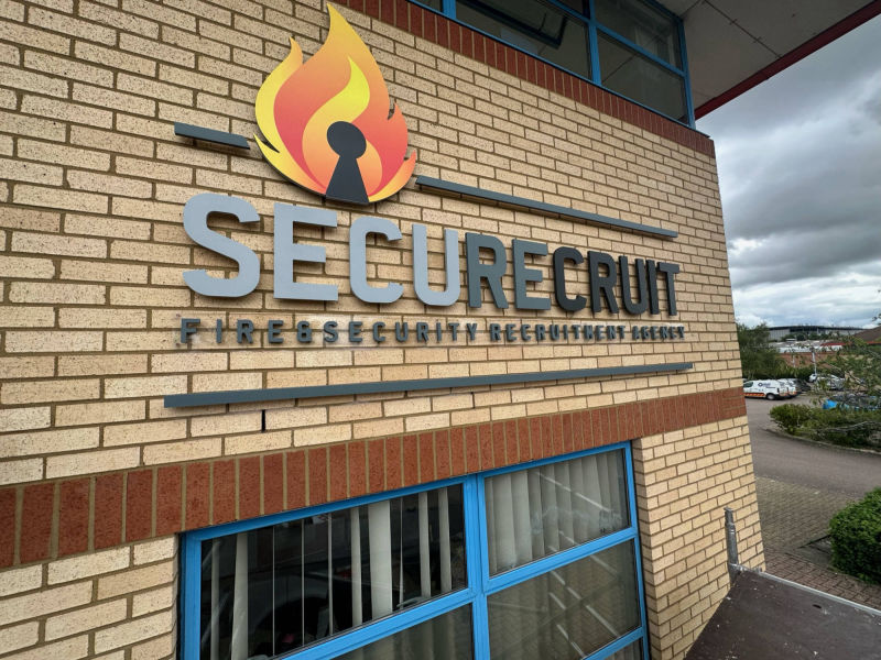 industrial acrylic stand of letters signage