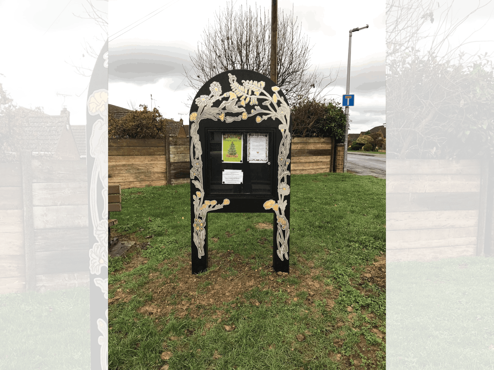 engraved post signage