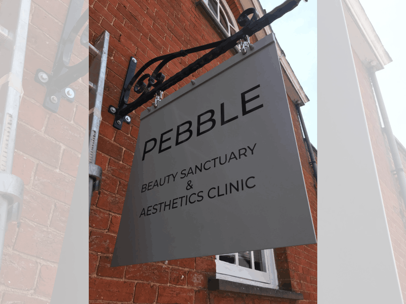 beauty projecting signage